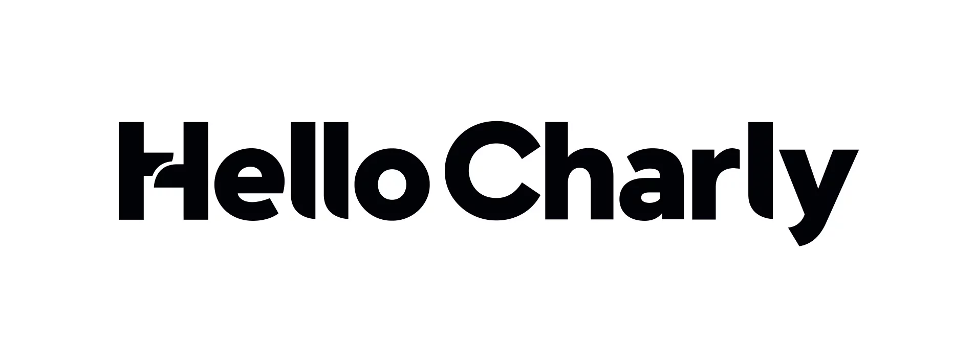 Logo Hello Charly noir sur fond blanc